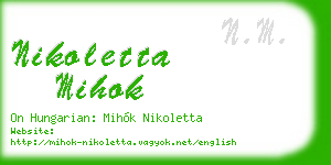 nikoletta mihok business card